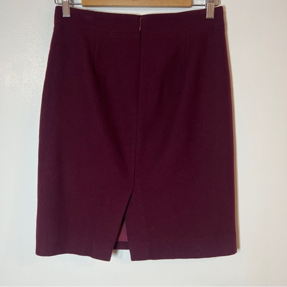 J. Crew “The Pencil Skirt”‎ Fleece Maroon Skirt